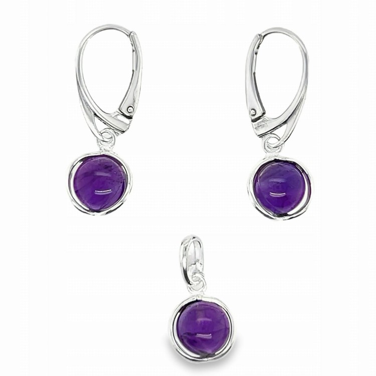 eleganter amethystanhänger silber handarbeit