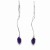 Silberne Ohrringe mit natürlichem Amethyst