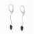 Handgefertigte Amethyst-Ohrringe aus 925er Silber