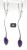Detailaufnahme der silbernen Amethyst-Ohrringe