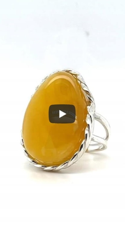 silber 925 ring mit bernstein
