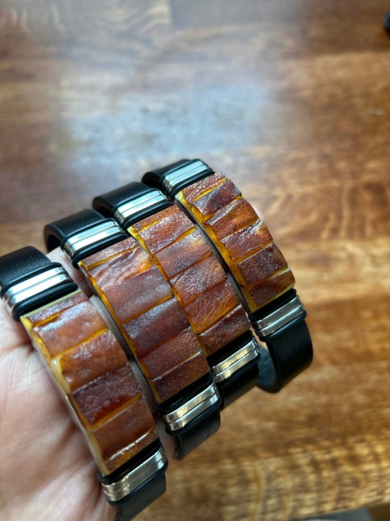 Ostsee Bernstein Herrenarmband Handarbeit
