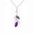 Silberanhänger mit natürlichem Amethyst Nahaufnahme