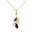 Silberanhänger mit Tropfen-Amethyst