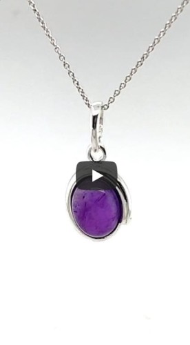 Silberanhänger mit natürlichem Amethyst