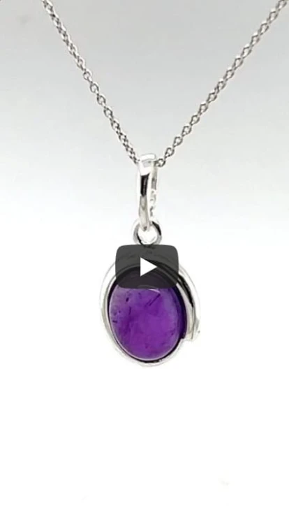 Silberanhänger mit natürlichem Amethyst