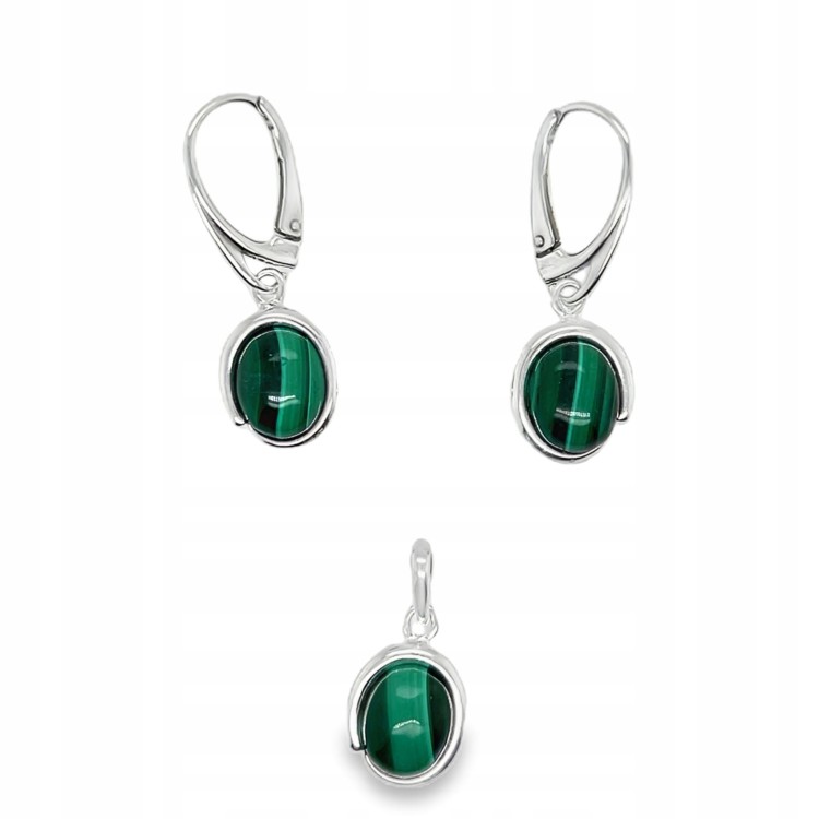 Handgefertigter Schmuck mit Malachit-Stein