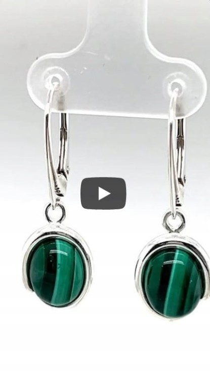 Silberner Malachit-Schmuck für Damen