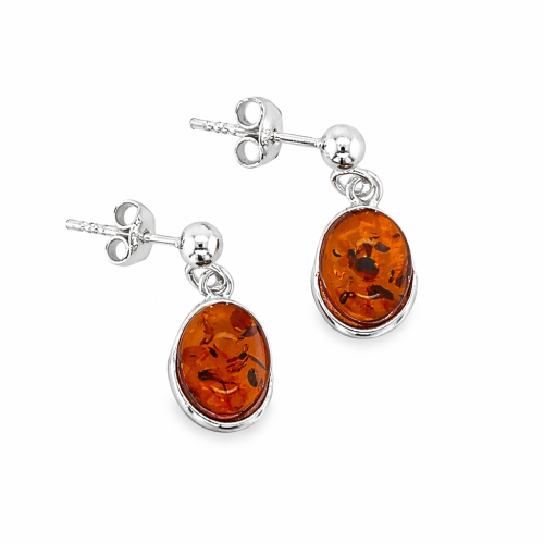 Bernsteinschmuck Ohrringe Oval