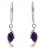 Silberohrringe mit natürlichem Amethyst