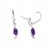 Elegante Ohrringe mit violettem Edelstein
