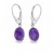 Silberohrringe mit natürlichem Amethyst Verschluss