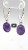 Silberohrringe mit natürlichem Amethyst in Geschenkbox