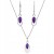 Silberne Ohrringe mit Amethyst Stein