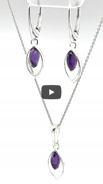 Elegantes Amethyst Set aus 925er Silber