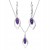 Nahaufnahme Amethyst Anhänger in Silberfassung