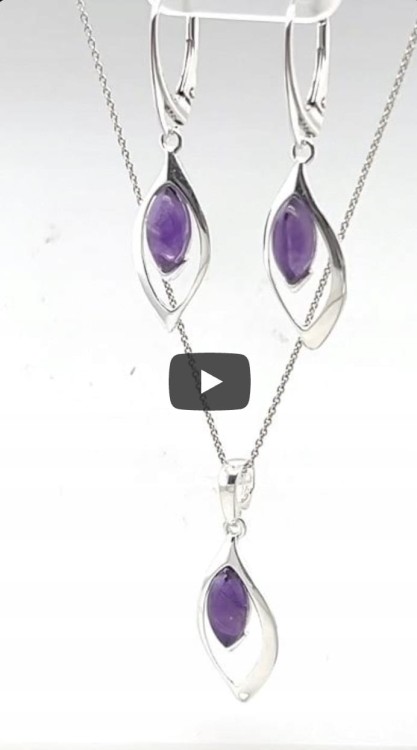 Natürlicher Amethyst Silberschmuck für Frauen