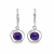 Einzigartige handgefertigte Amethyst Silberohrringe