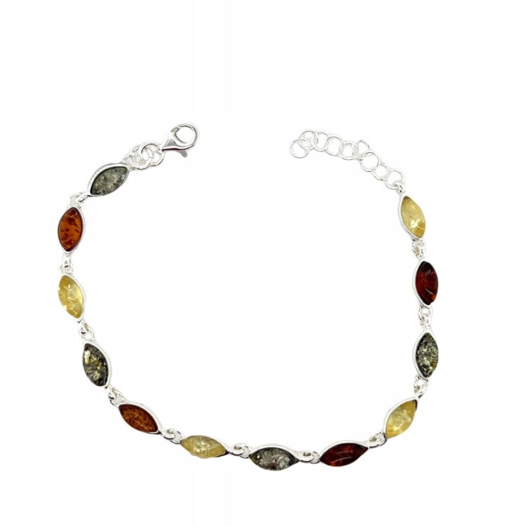 bernstein armband silber 925