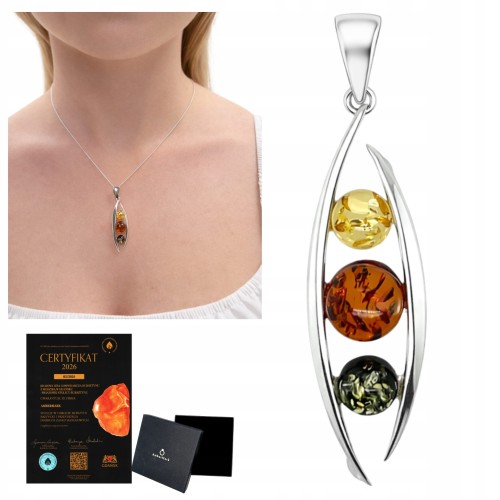 Eleganter vergoldeter Schmuck mit grünem Bernstein