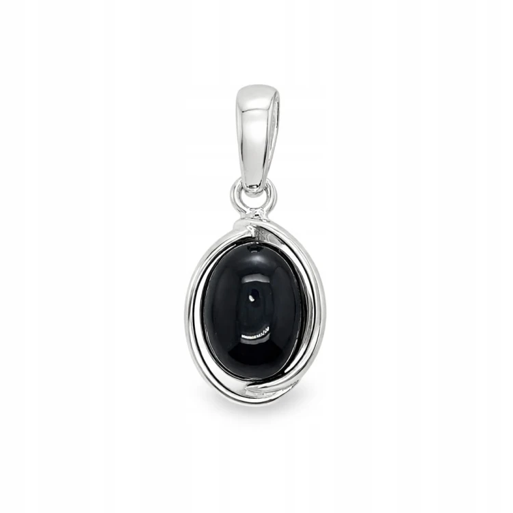 Silberanhänger mit schwarzem Onyx