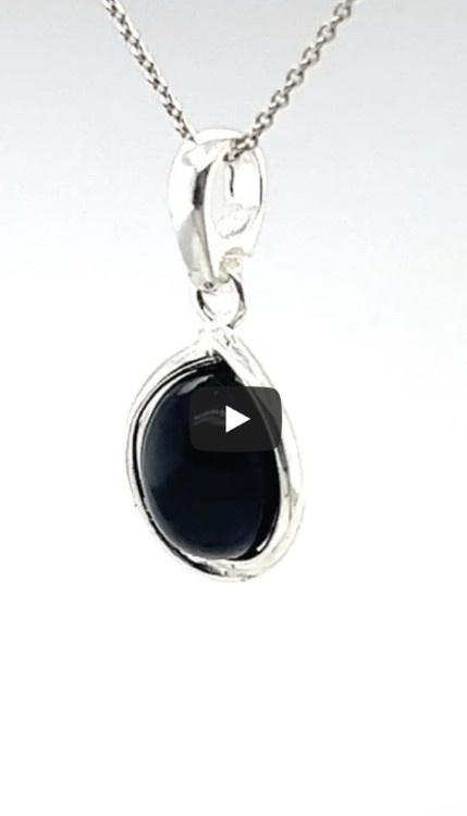 Edelstein Anhänger Onyx Silber