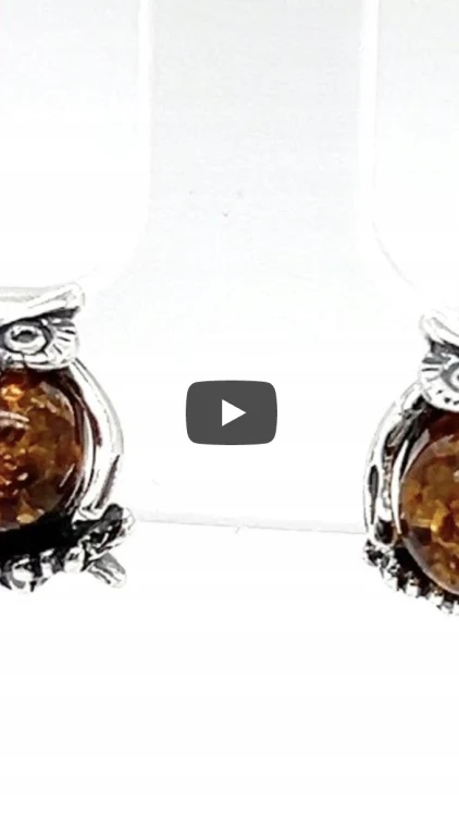 Schmuck mit Eulenmotiv Silber Bernstein
