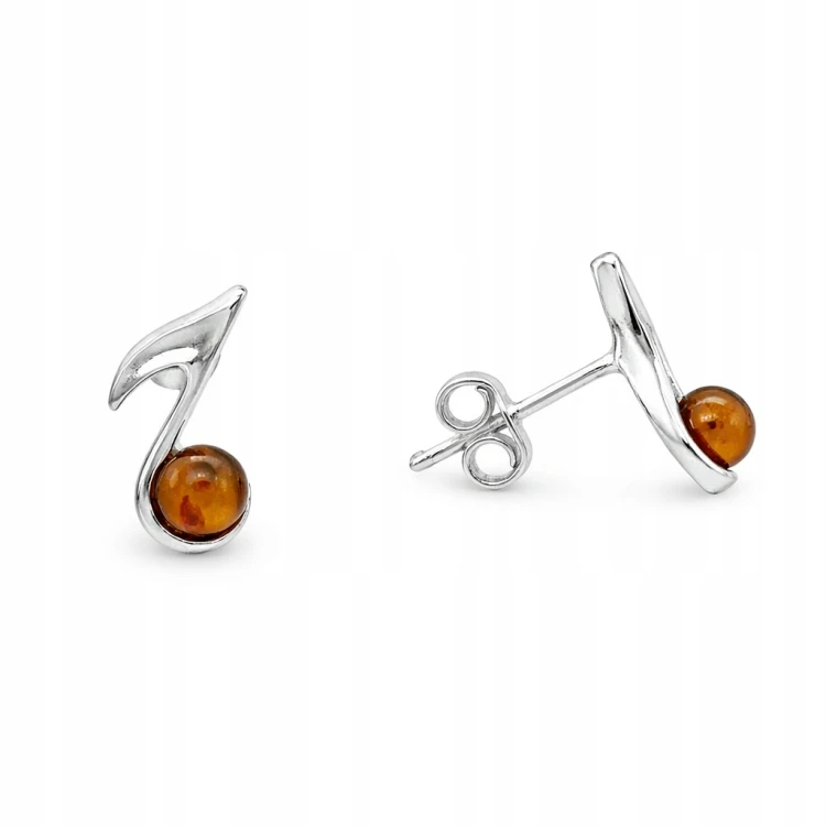 Silberner Schmuck mit Bernstein Note Design