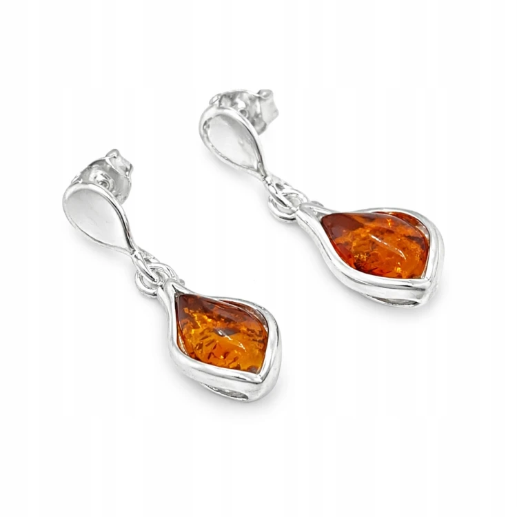 Bernsteinschmuck Ohrringe aus Silber
