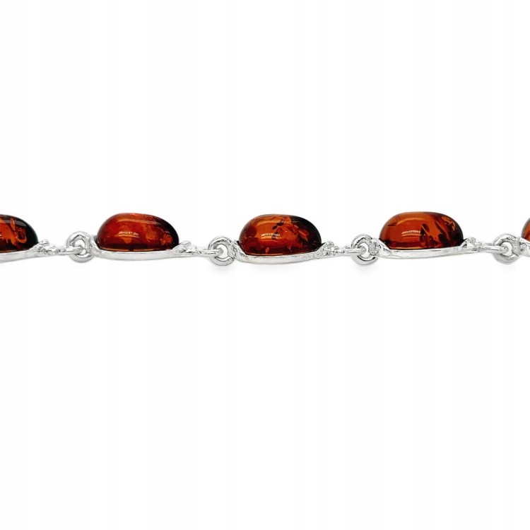Elegantes Bernsteinarmband aus Silber 925