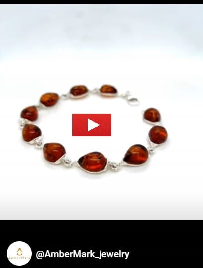 Handgefertigtes Armband mit Naturbernstein