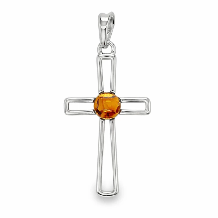 Bernsteinschmuck Kreuz aus Polen