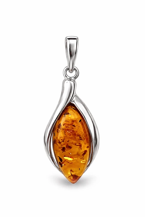 eleganter bernsteinschmuck detailansicht