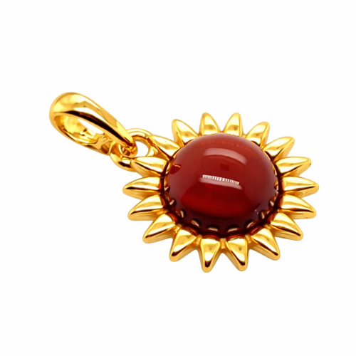 Handgefertigter Bernsteinschmuck Detailaufnahme