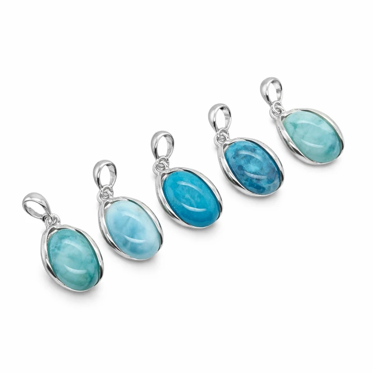 Larimar Edelstein Anhänger Ansicht