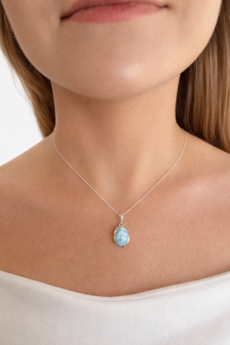 Detailansicht Larimar Anhänger