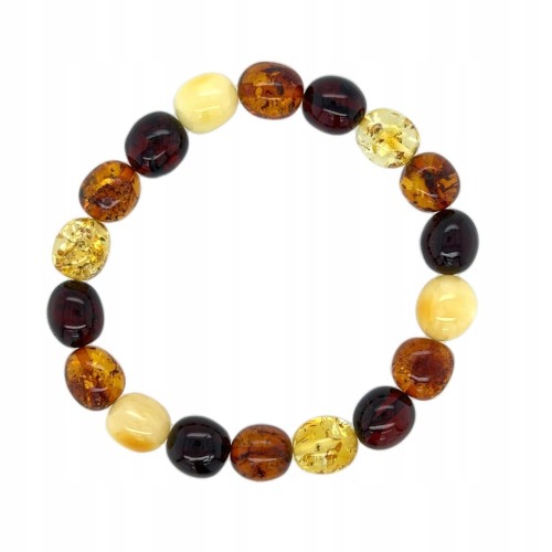 bernsteinarmband auf gummiband mix