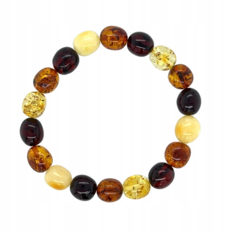bernsteinarmband auf gummiband mix