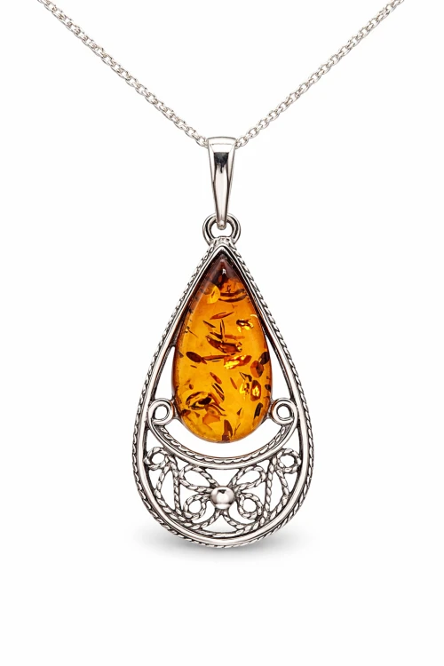Handgefertigter Bernsteinschmuck Detail