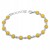 Silberarmband mit milchigem Bernstein Nahaufnahme