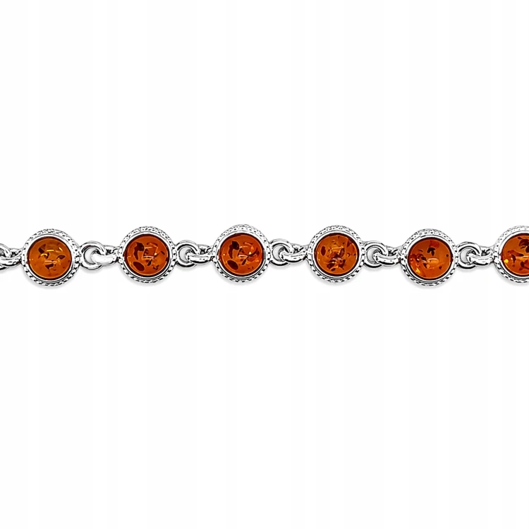 Elegantes Bernstein Silberarmband