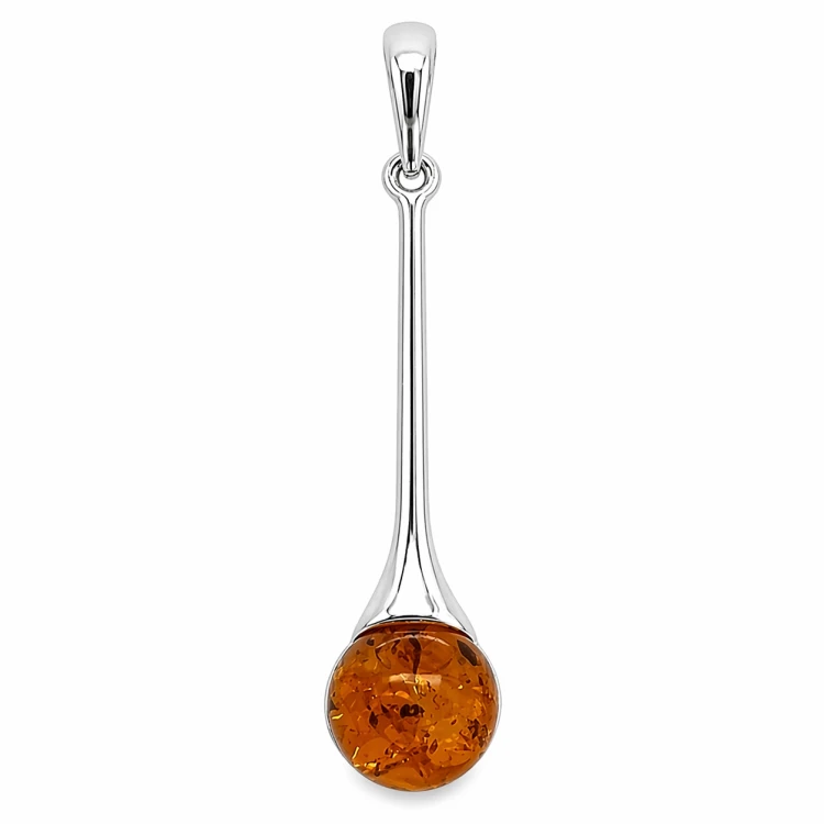 Bernsteinschmuck Kugel in Silberfassung