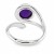 Minimalistischer Silberring Amethyst