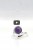 Verstellbarer Ring violetter Stein