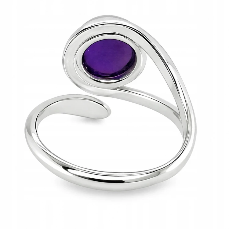 Silberring Amethyst polnisches Kunsthandwerk