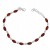 Elegantes silbernes Armband mit cognacfarbenem Bernstein