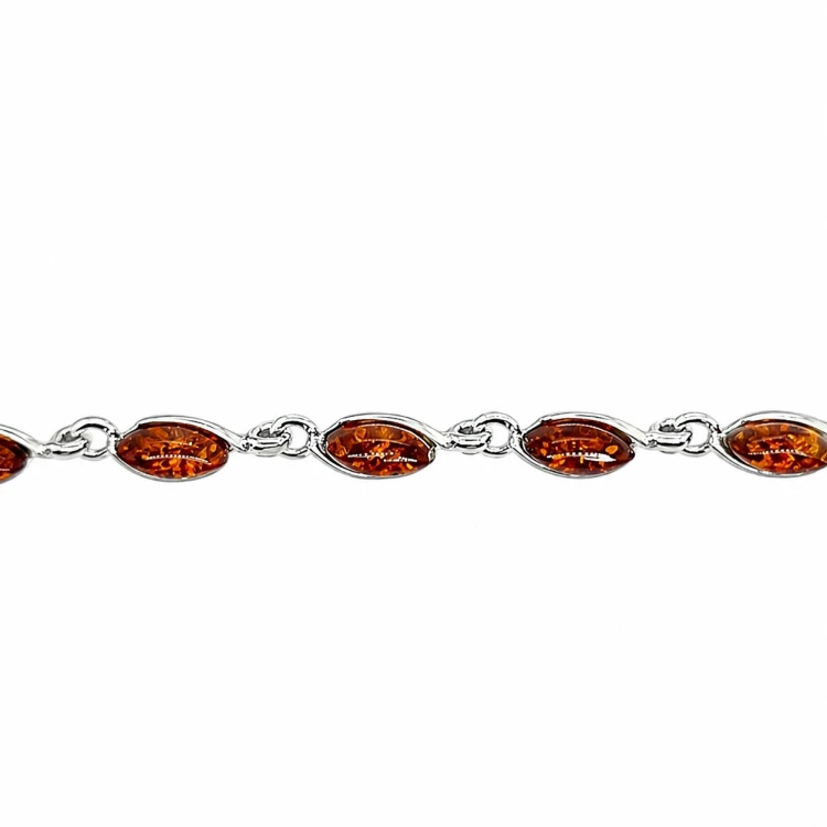 Markiza Silberarmband mit echtem Bernstein
