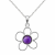 Handgefertigter Silberschmuck mit violettem Amethyst