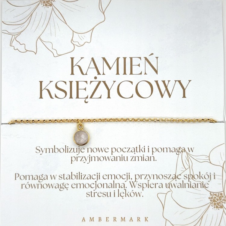 Damenarmband aus vergoldetem Silber mit Stein
