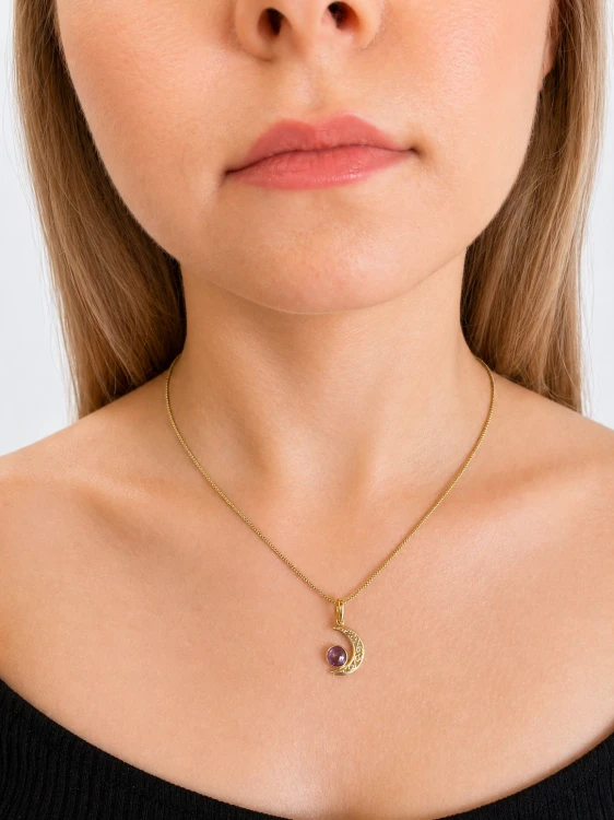 Natürlicher Amethyst Edelstein Anhänger